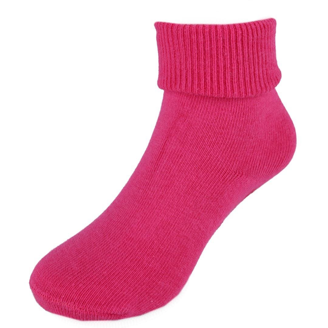 CTM® Baby's Soft Triple Roll Socks by Wootie (3 Pack) - Pink, Fucshia, Pink