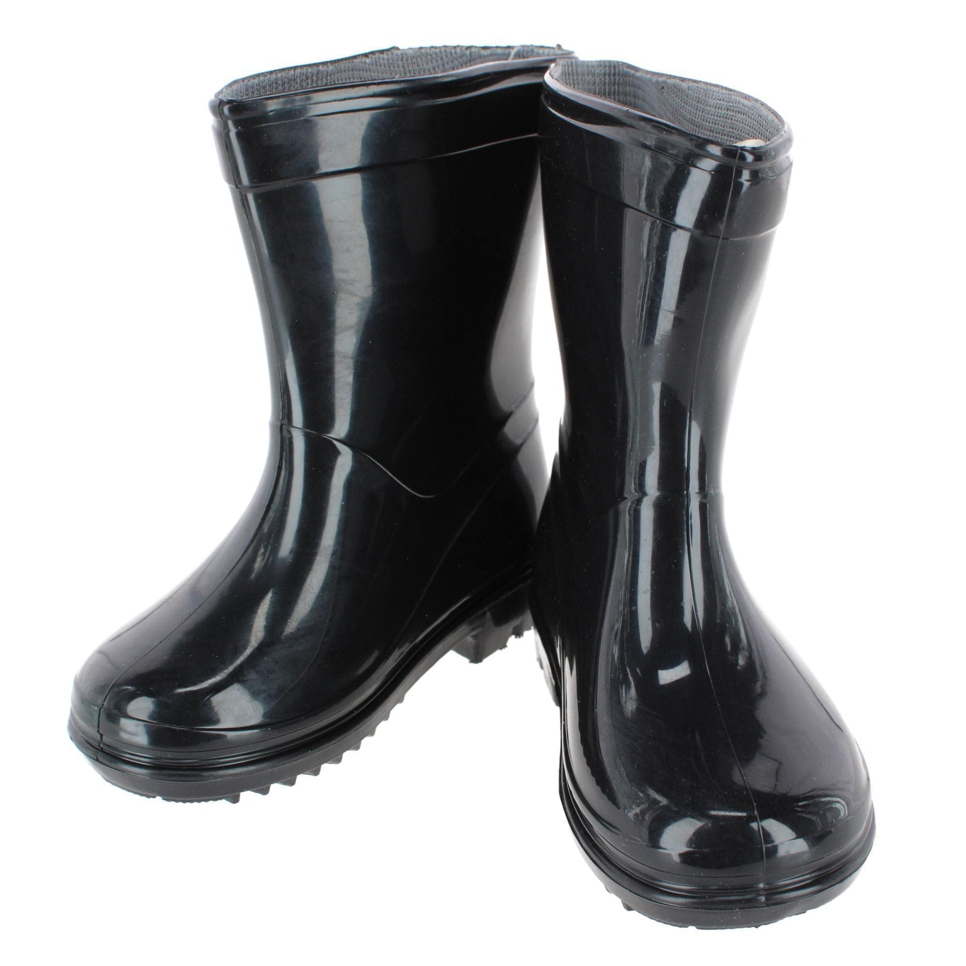 CTM® Toddler & Kids' Classic Waterproof Solid Color Rain Boots by Wootie - Black
