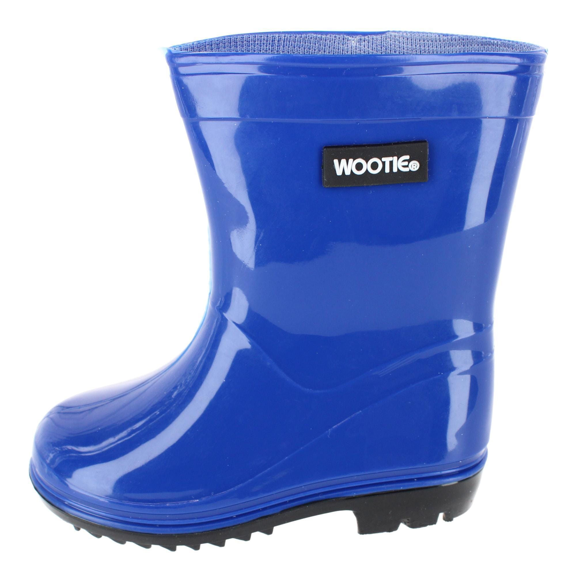 CTM® Toddler & Kids' Classic Waterproof Solid Color Rain Boots by Wootie - Blue