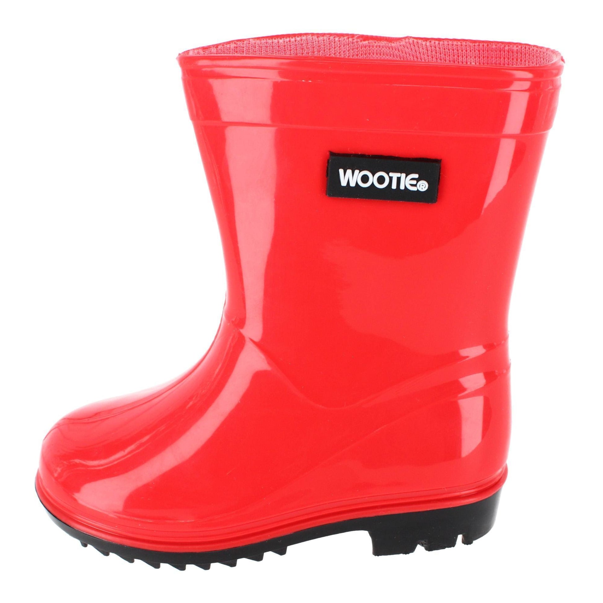 CTM® Toddler & Kids' Classic Waterproof Solid Color Rain Boots by Wootie - Red