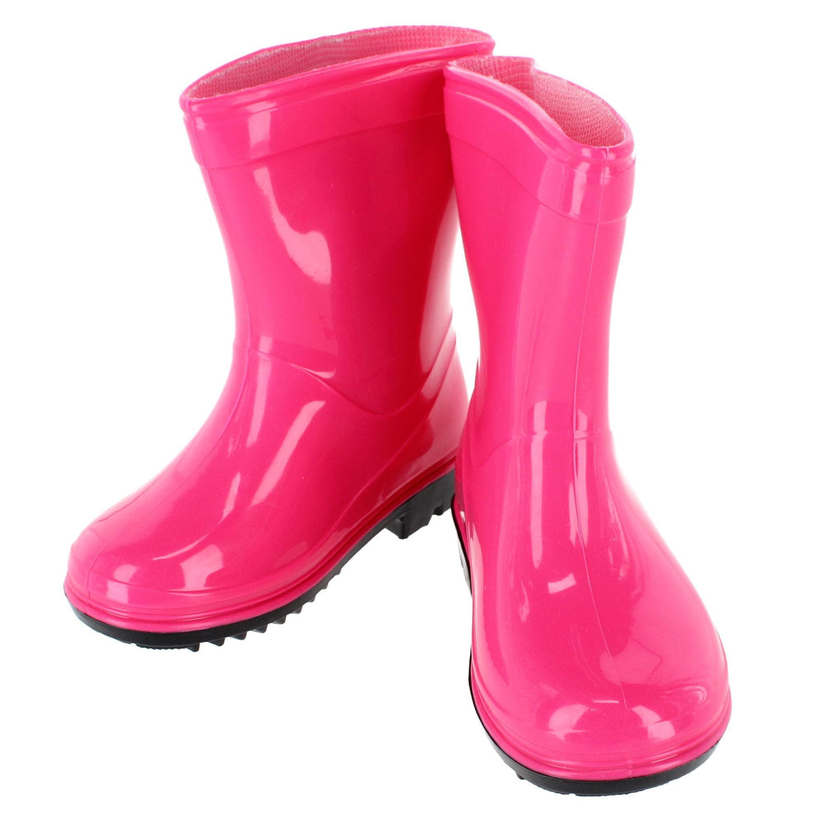 CTM® Toddler & Girl's Classic Waterproof Solid Color Rain Boots