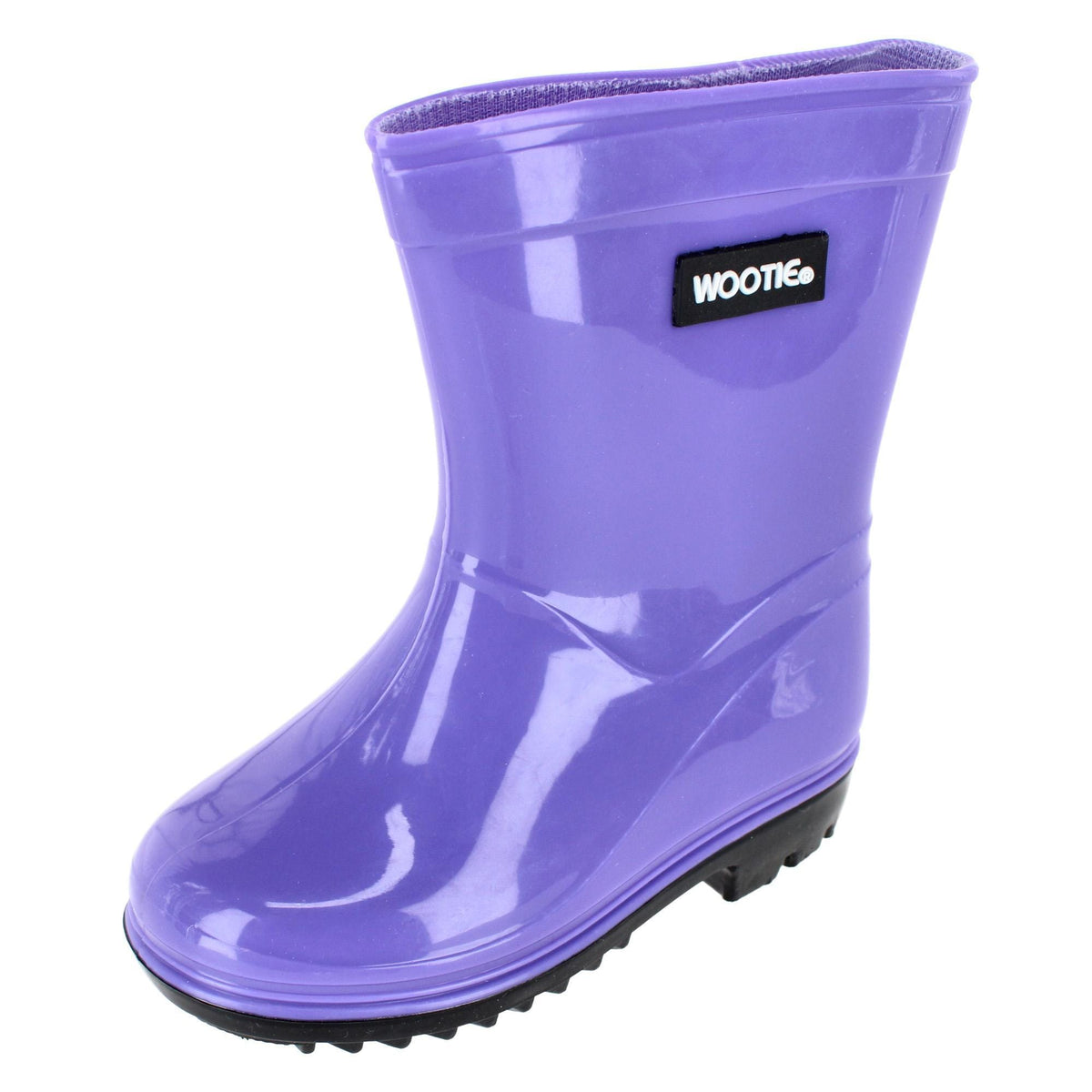 CTM® Toddler & Girl's Classic Waterproof Solid Color Rain Boots - Purple