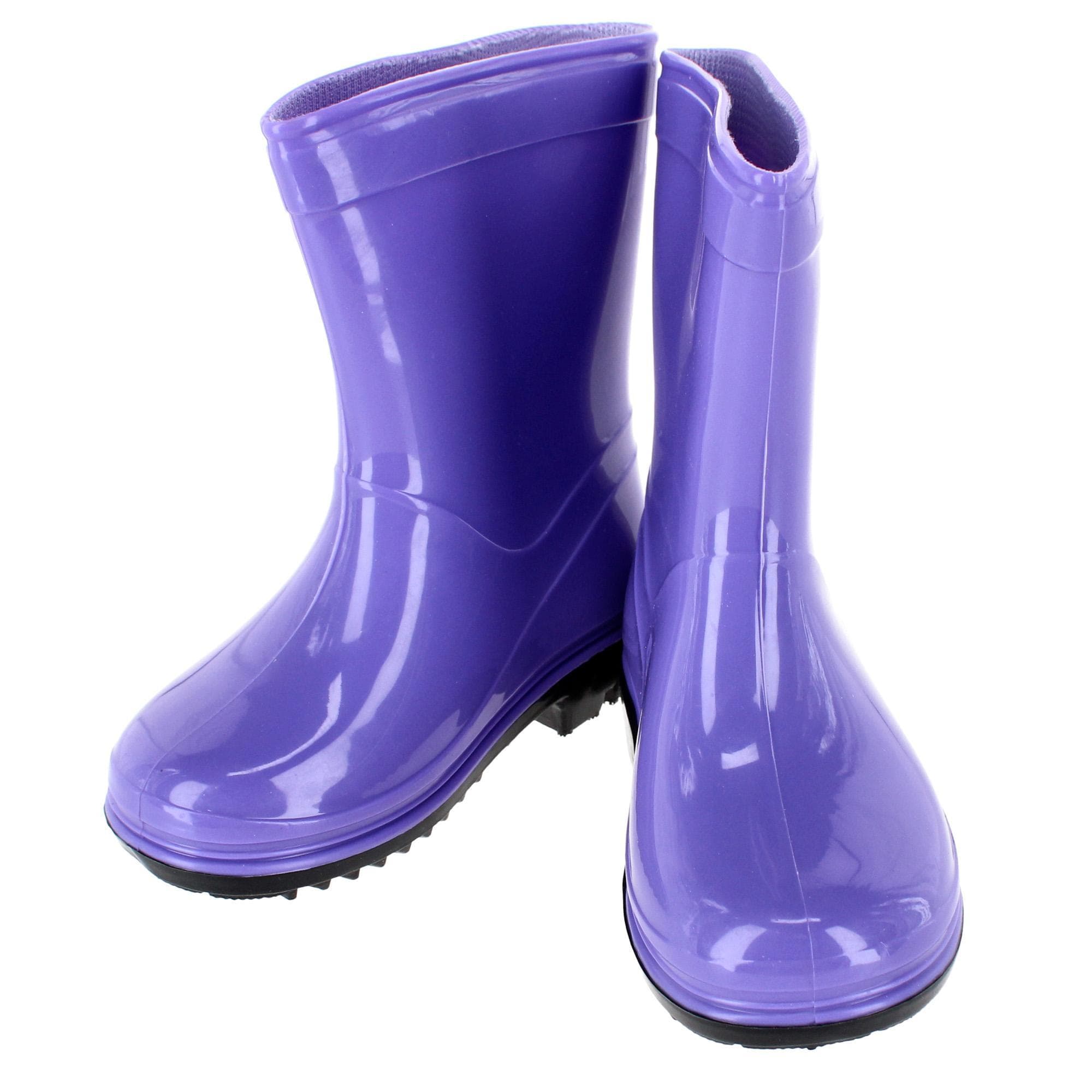 Toddler & Girl's Classic Waterproof Solid Color Rain Boots