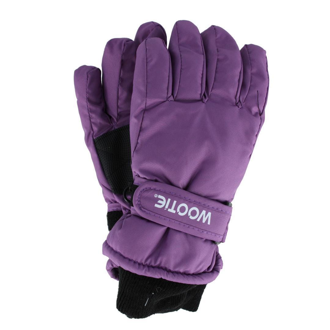 CTM® Kids' Solid Color Winter Ski Glove with Wrist Strap by Wootie