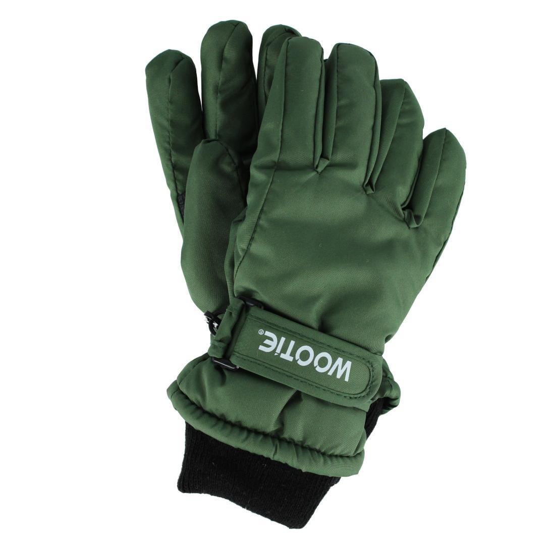 CTM® Kids' Solid Color Winter Ski Glove with Wrist Strap by Wootie - Kids' Solid Color Winter Ski Glove with Wrist Strap by Wootie