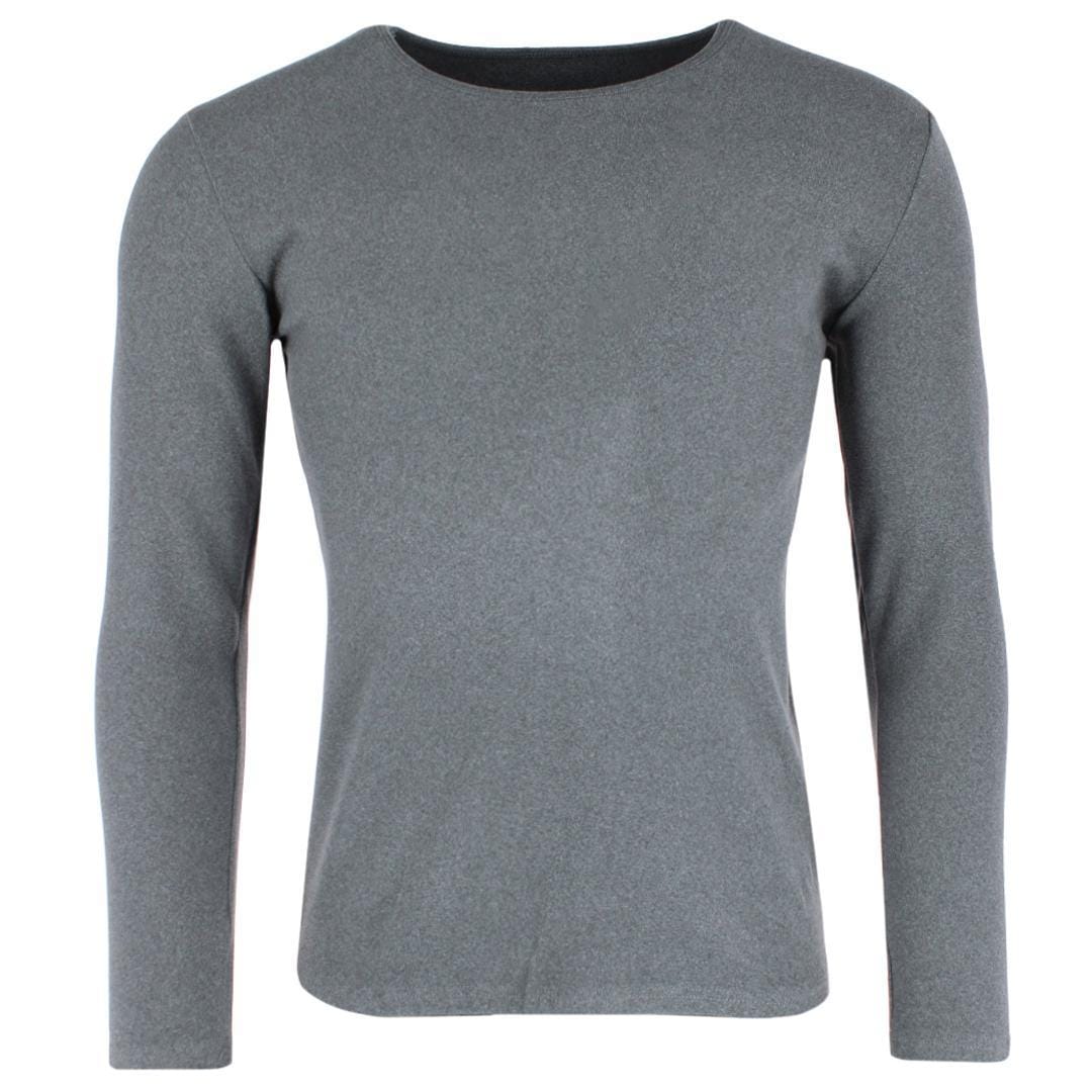 CTM® Men's Insulated Thermal Underwear Long Sleeve and Pant Set by Wootie - Dark Grey