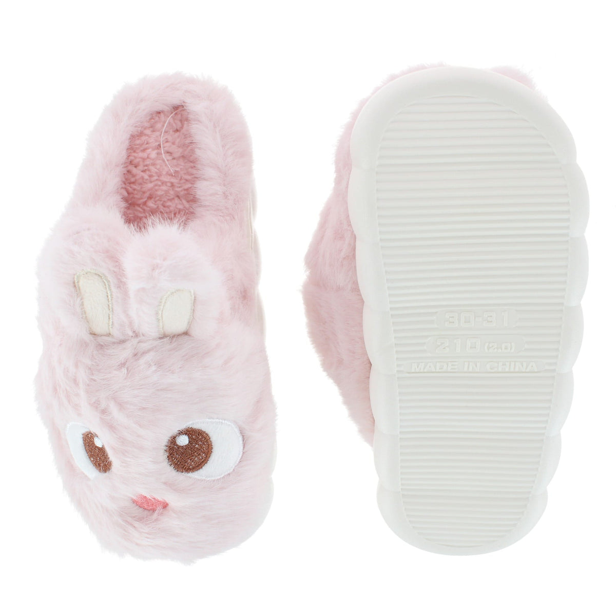 CTM® Kids' and Toddler Plush Bunny Rabbit House Slippers by Wootie - Pink