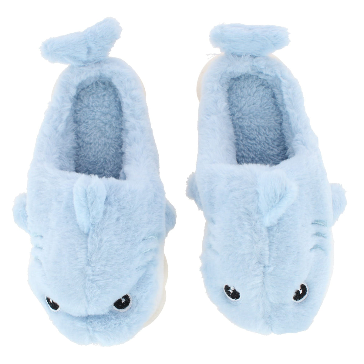 CTM® Kids' and Toddler Plush Shark House Slippers by Wootie - Light Blue