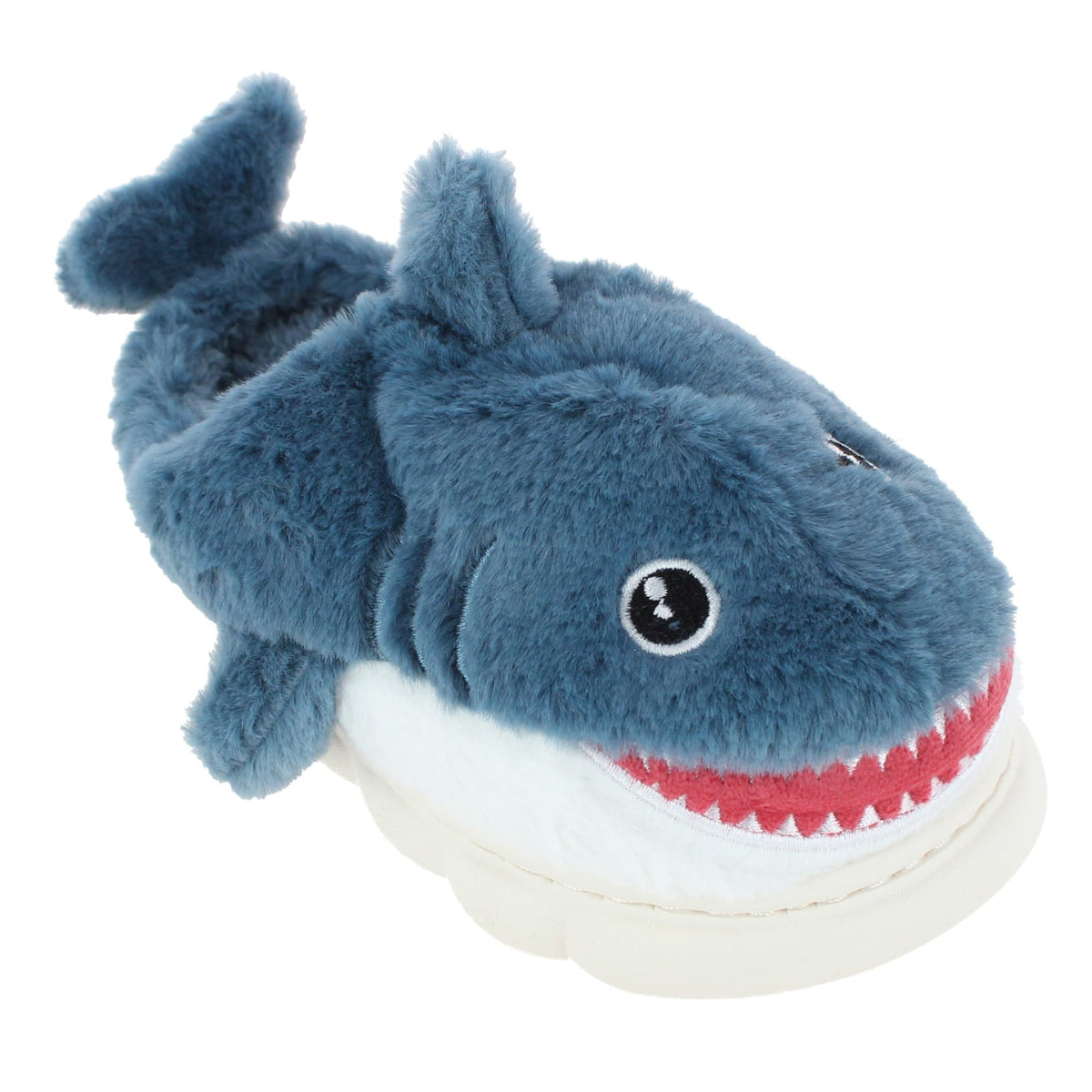 CTM® Kids' and Toddler Plush Shark House Slippers by Wootie - Navy Blue