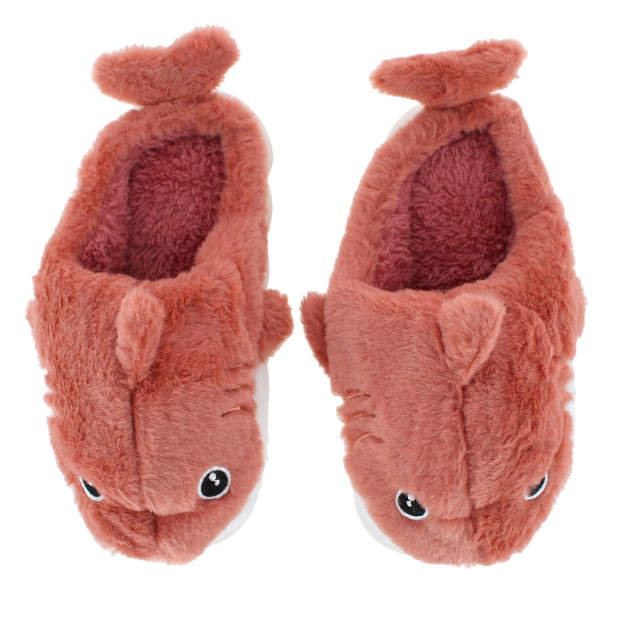 CTM® Kids' and Toddler Plush Shark House Slippers by Wootie - Orange