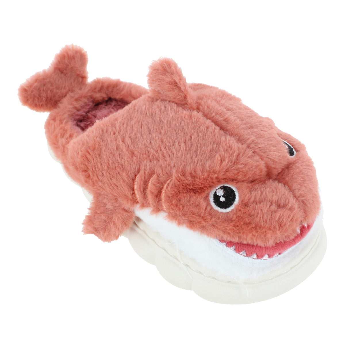 CTM® Kids' and Toddler Plush Shark House Slippers by Wootie - Orange