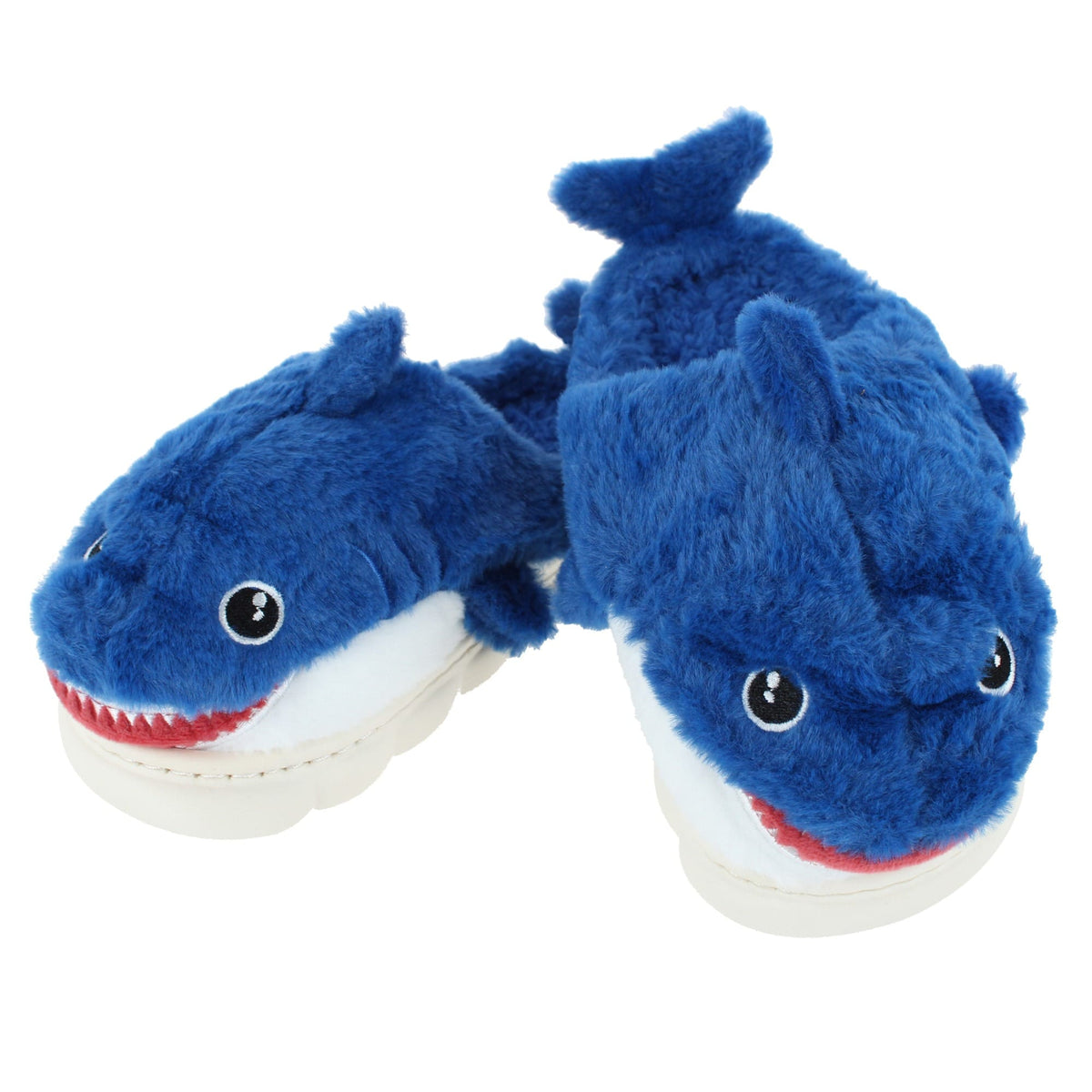 CTM® Kids' and Toddler Plush Shark House Slippers by Wootie - Royal Blue