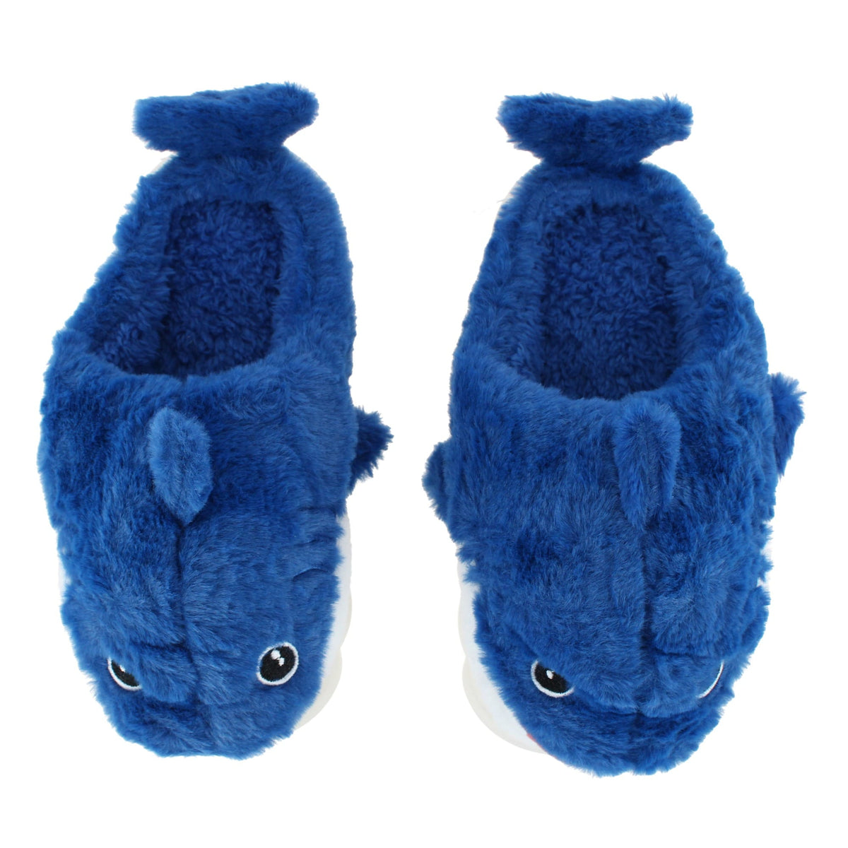 CTM® Kids' and Toddler Plush Shark House Slippers by Wootie - Royal Blue