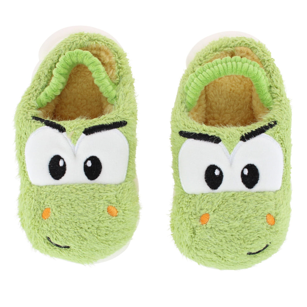 CTM® Kids' and Toddler Plush Dino House Slippers by Wootie - Green