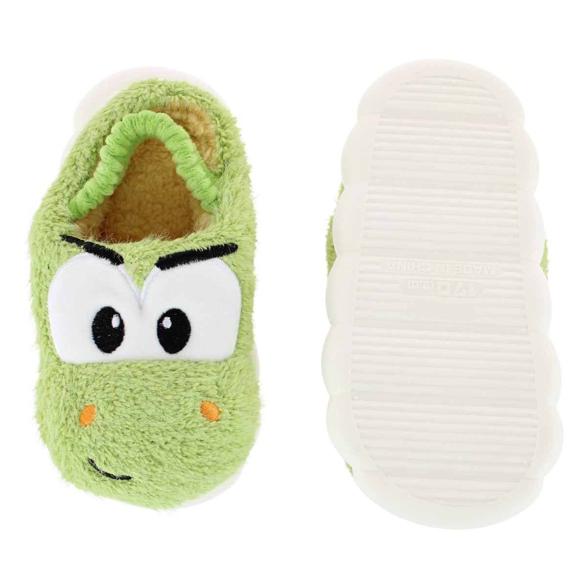 CTM® Kids' and Toddler Plush Dino House Slippers by Wootie - Green