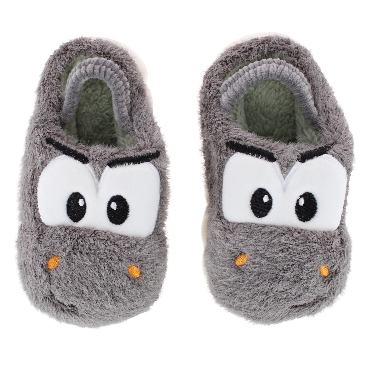 CTM® Kids' and Toddler Plush Dino House Slippers by Wootie - Gray
