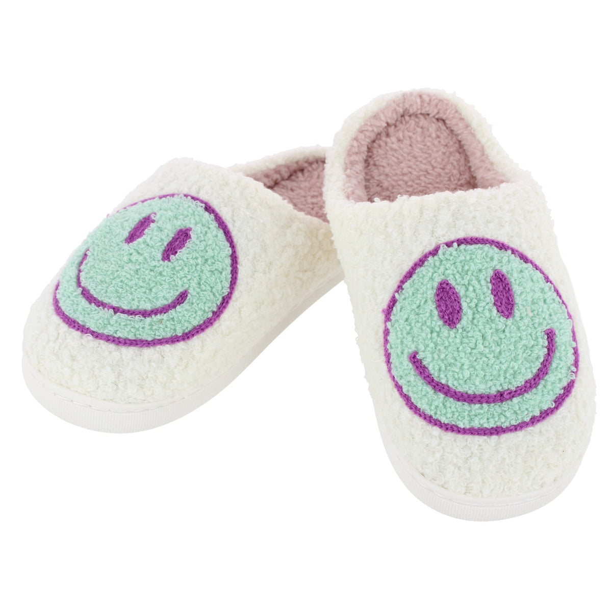 CTM® Kids' Smiley Face House Slippers by Wootie - Green