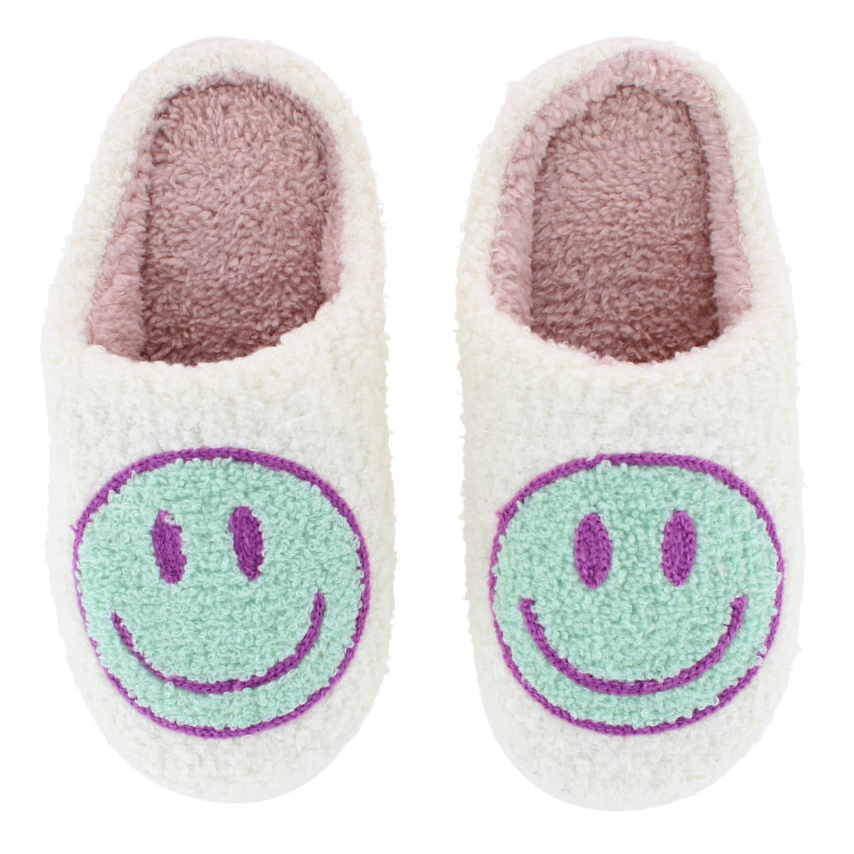CTM® Kids' Smiley Face House Slippers by Wootie - Green