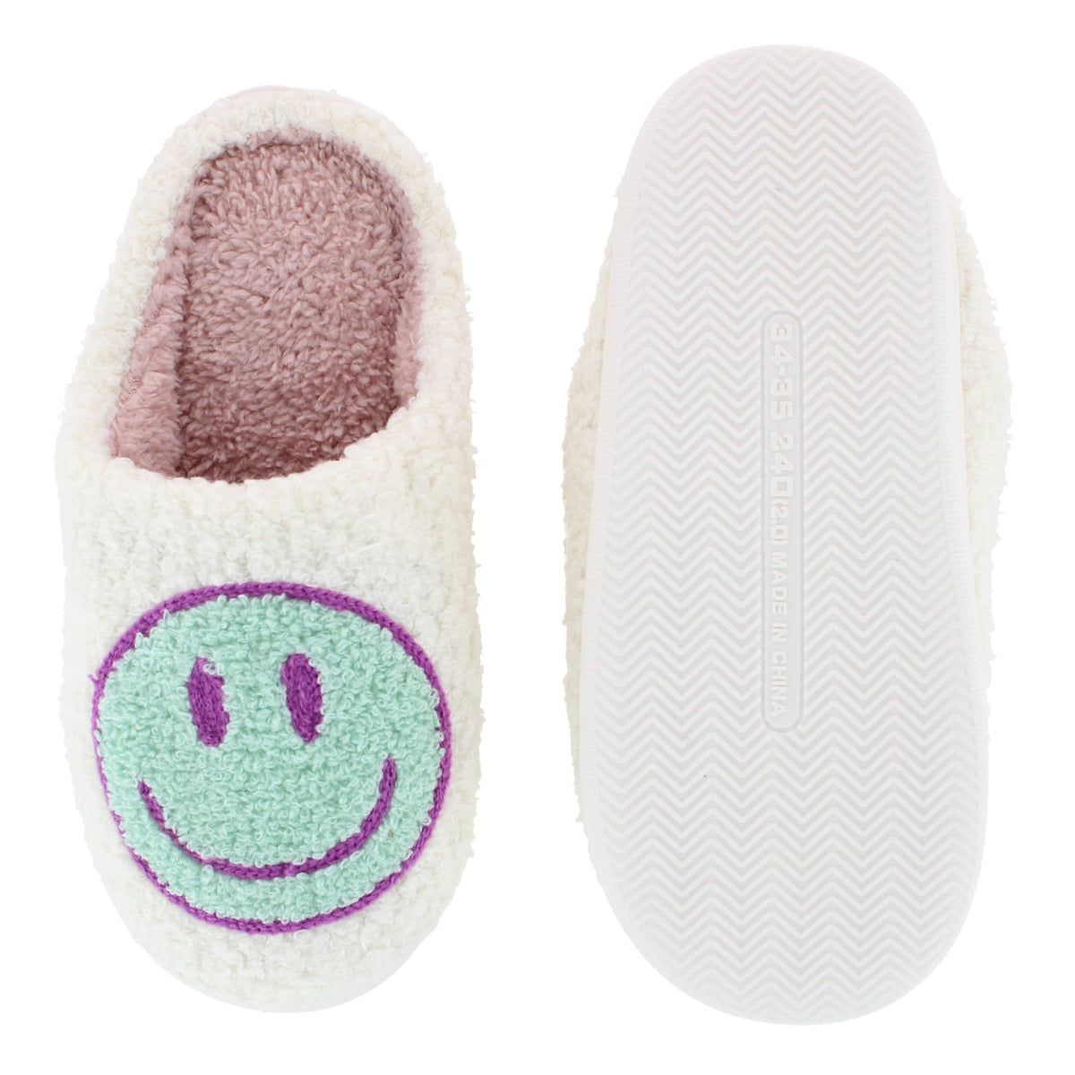 CTM® Kids' Smiley Face House Slippers by Wootie - Green