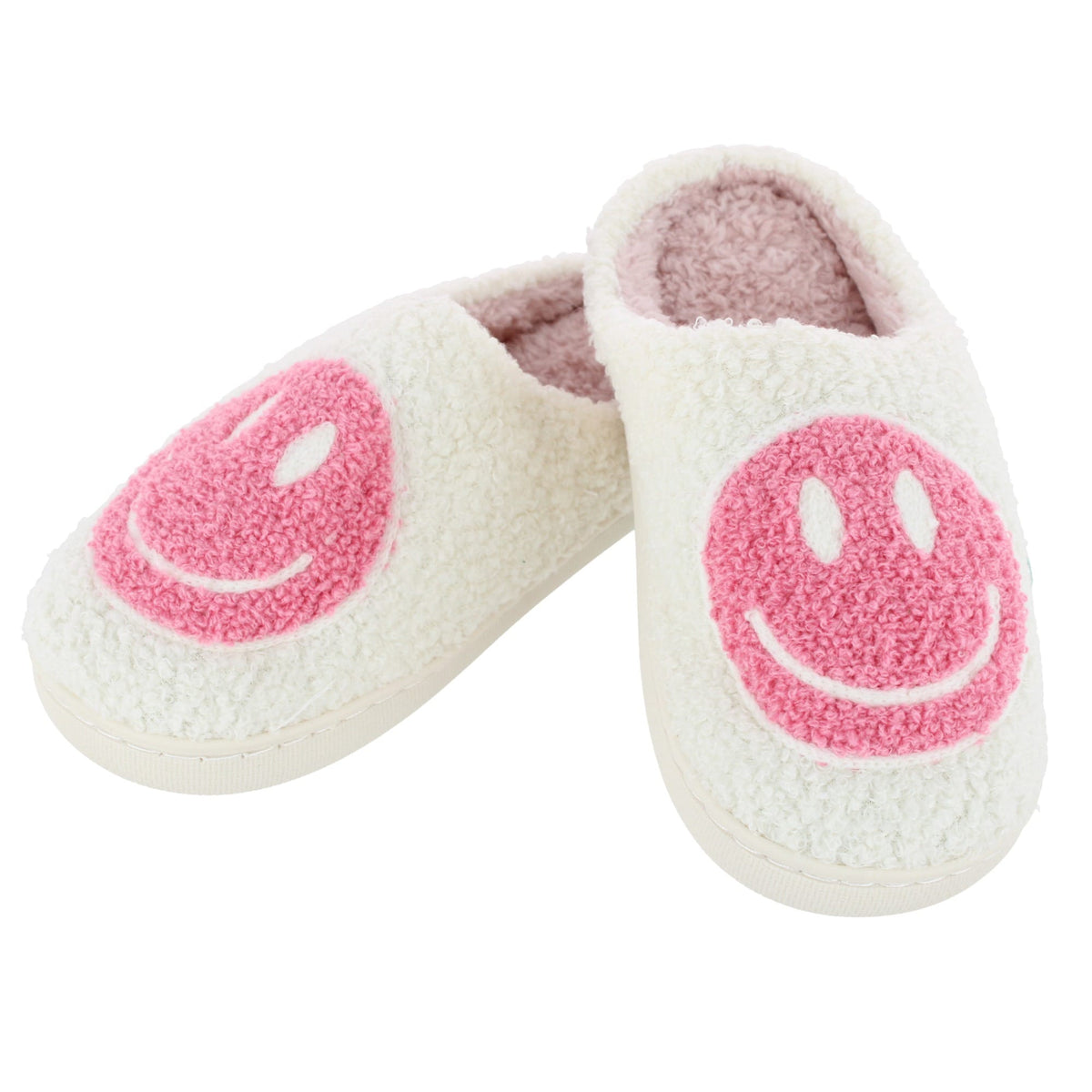 CTM® Kids' Smiley Face House Slippers by Wootie - Pink