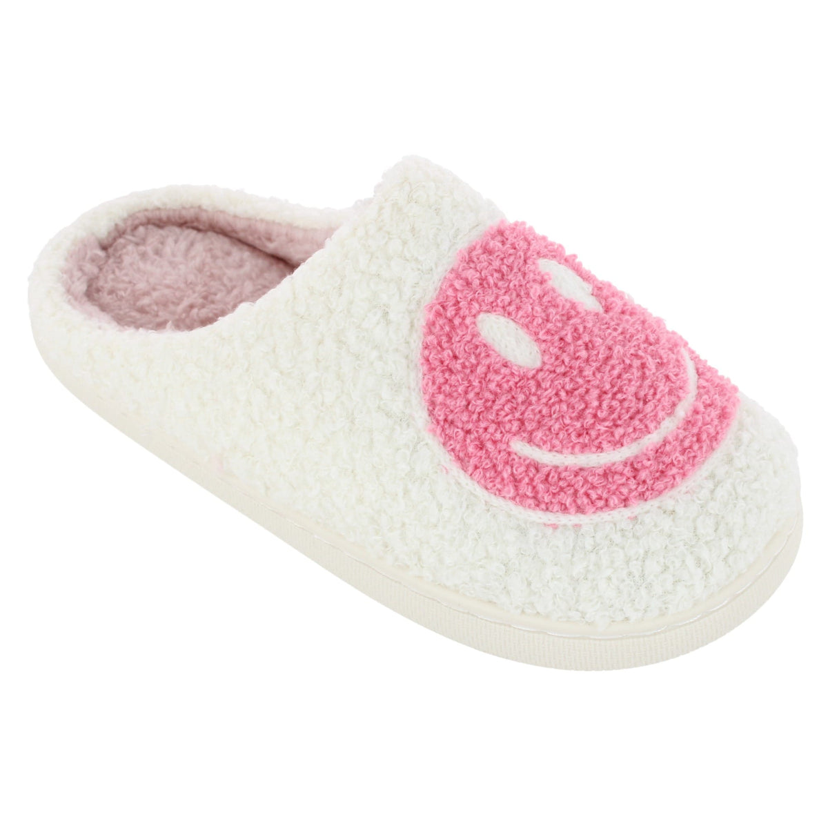 CTM® Kids' Smiley Face House Slippers by Wootie - Pink