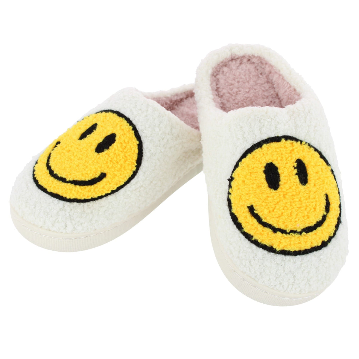 CTM® Kids' Smiley Face House Slippers by Wootie - Yellow