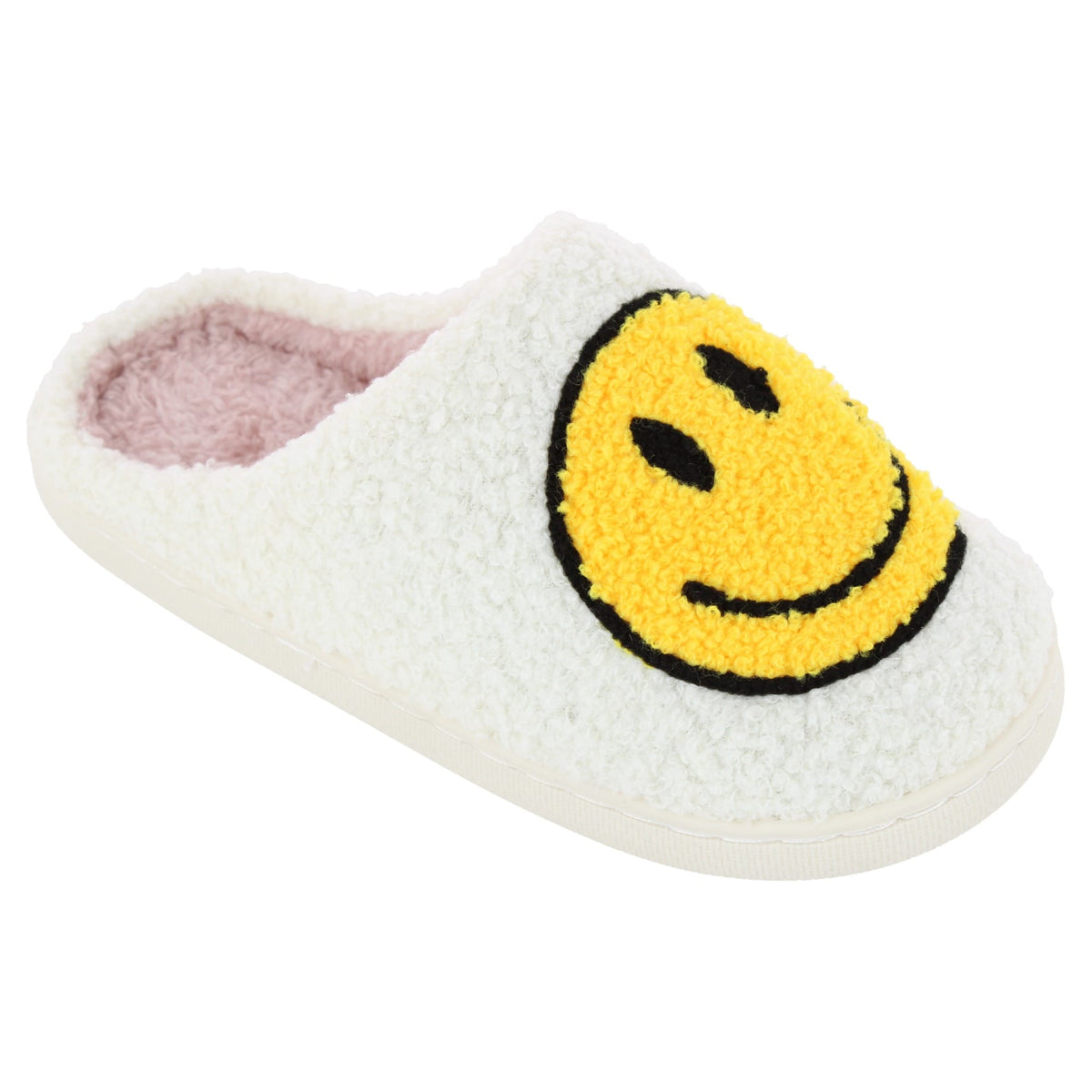 CTM® Kids' Smiley Face House Slippers by Wootie - Yellow