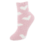 Women's Hearts Soft and Cozy Lounge Socks by Wootie (1 Pair)