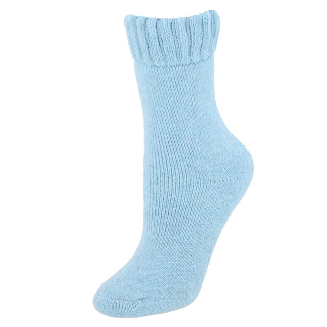 CTM® Women's Cozy and Colorful Lounge Socks by Wootie(1 Pair) - Blue