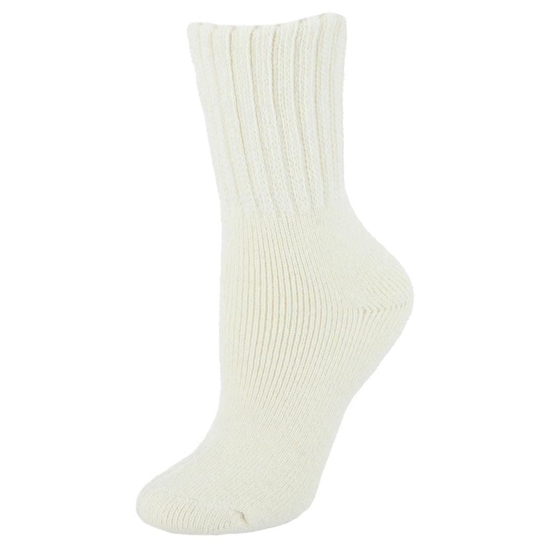 CTM® Women's Cozy and Colorful Lounge Socks by Wootie(1 Pair) - Cream
