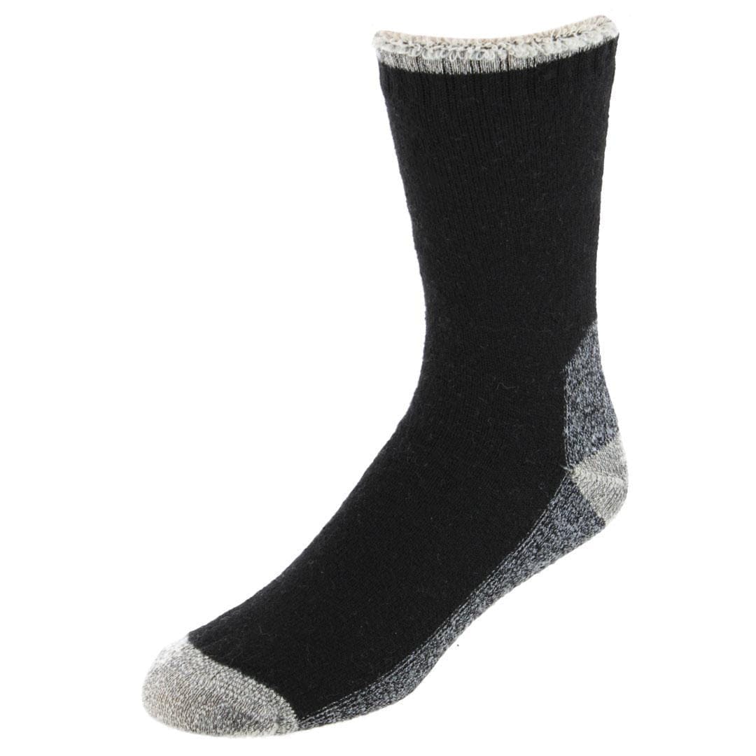 CTM® Men's Sherpa Lined Cabin Socks by Wootie (1 Pair) - Black