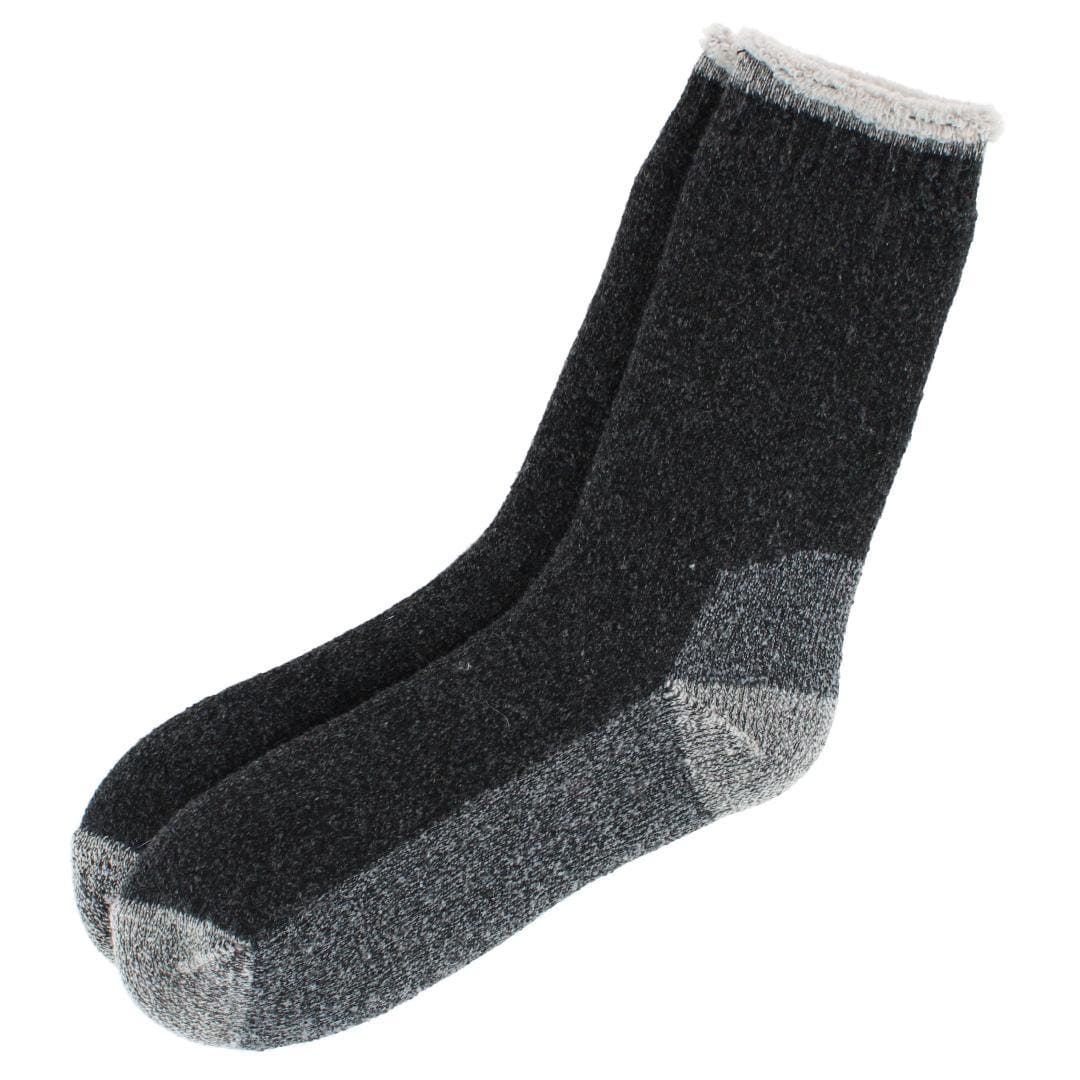 CTM® Men's Sherpa Lined Cabin Socks by Wootie (1 Pair) - Gray