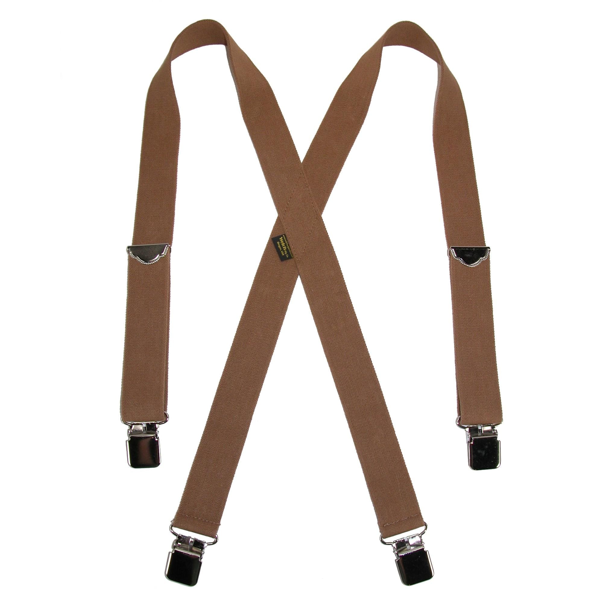 Welch Men's Elastic Clip End Double Face Suspenders - Men's Elastic Clip End Double Face Suspenders
