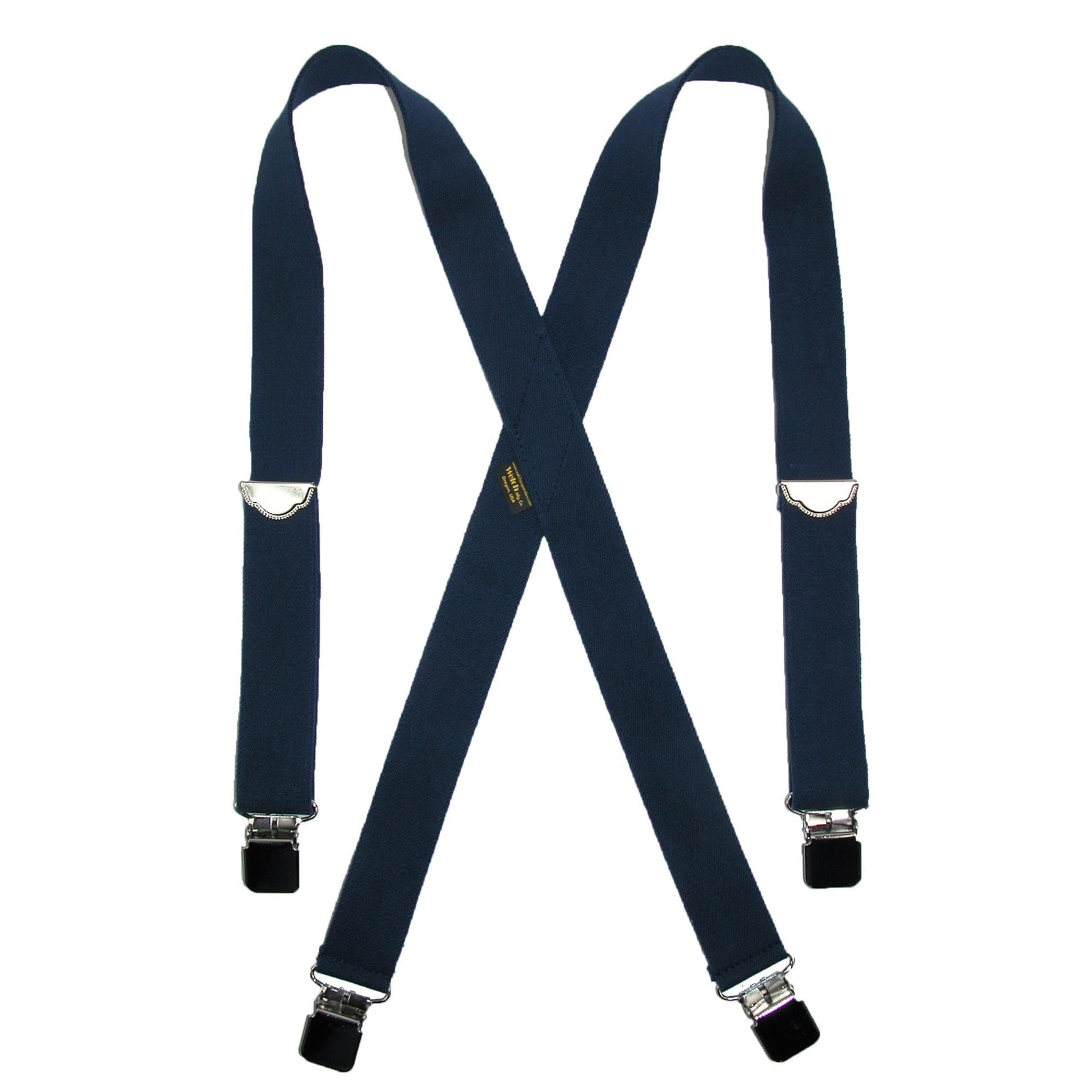 Welch Men's Big & Tall Elastic Clip End Double Face Suspenders - Navy