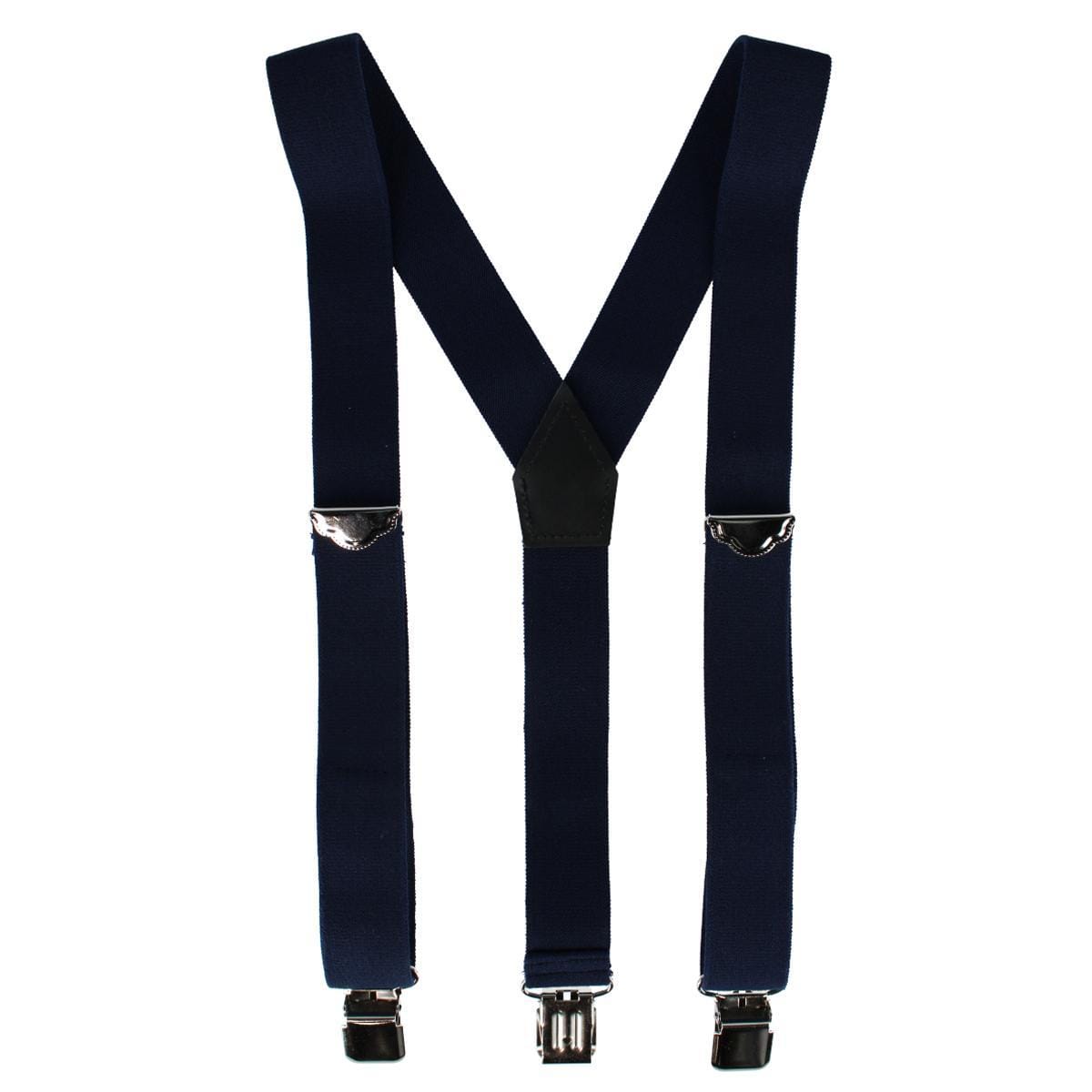 Welch Men's Elastic 1.5 Inch Y-Back Clip End Suspenders - Navy