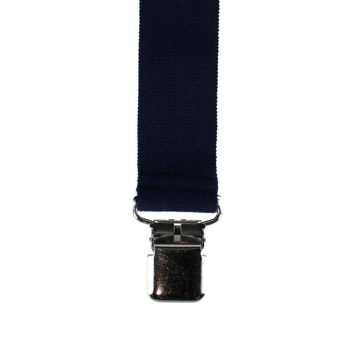 Welch Men's Elastic 1.5 Inch Y-Back Clip End Suspenders - Navy