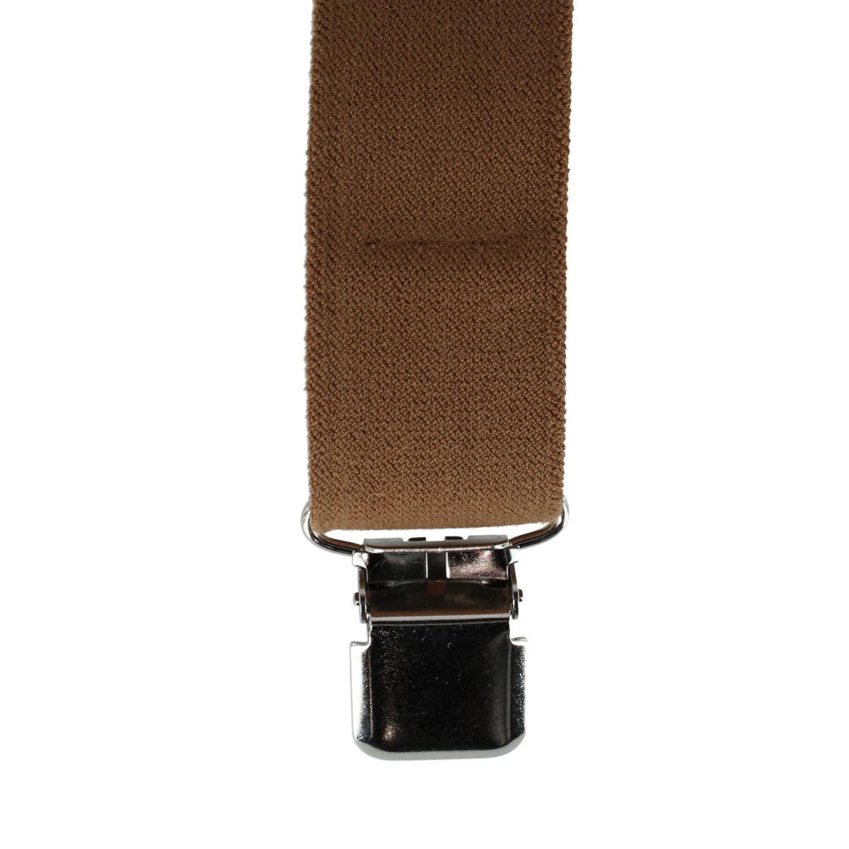 Welch Men's Elastic 1.5 Inch Y-Back Clip End Suspenders - Tan