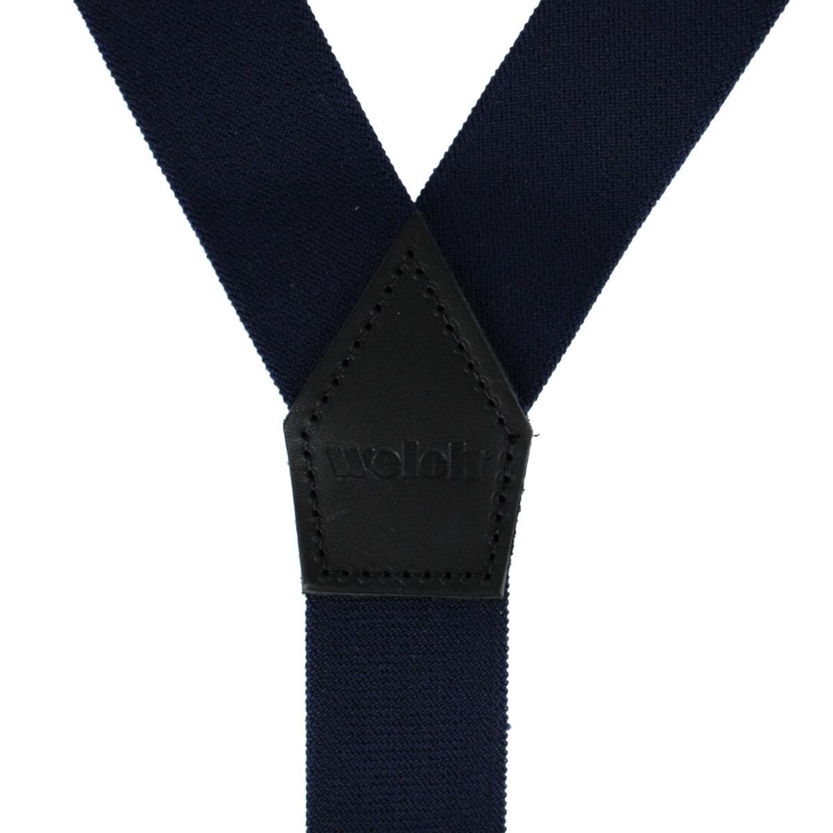 Welch Men's Big & Tall Elastic 1.5 Inch Y-Back Clip End Suspenders - Navy