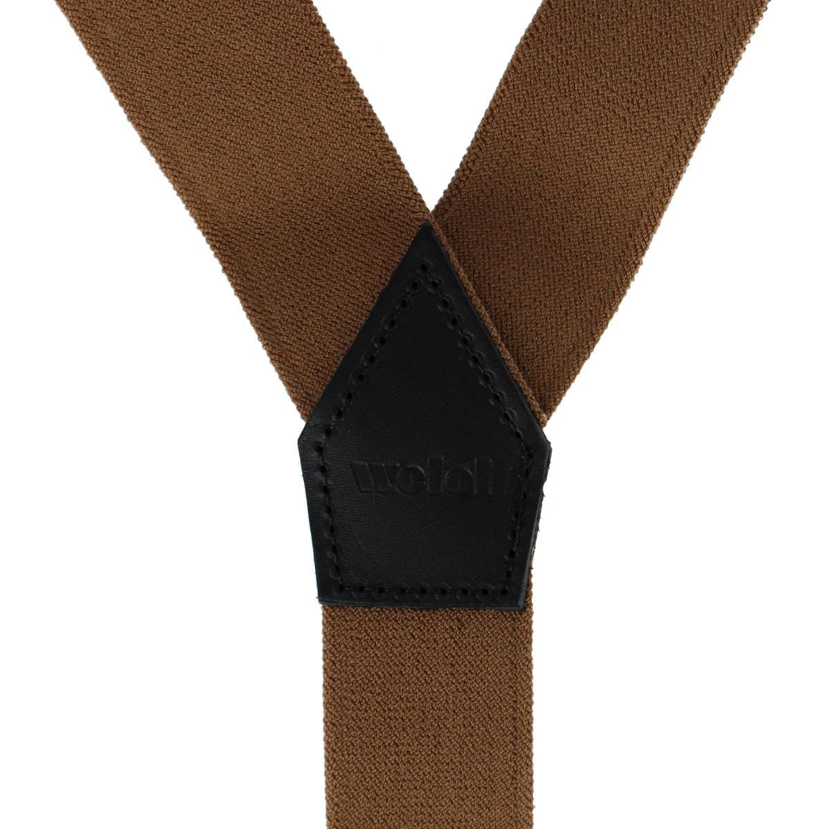 Welch Men's Big & Tall Elastic 1.5 Inch Y-Back Clip End Suspenders - Tan