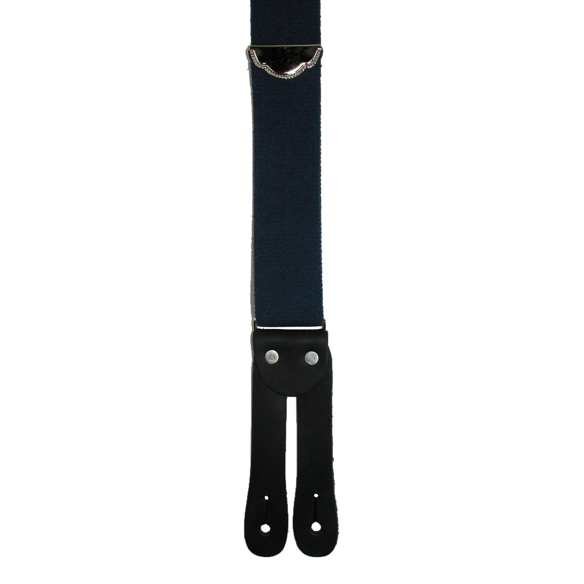Welch Men's Big & Tall Elastic Button End Double Face Suspenders - Black