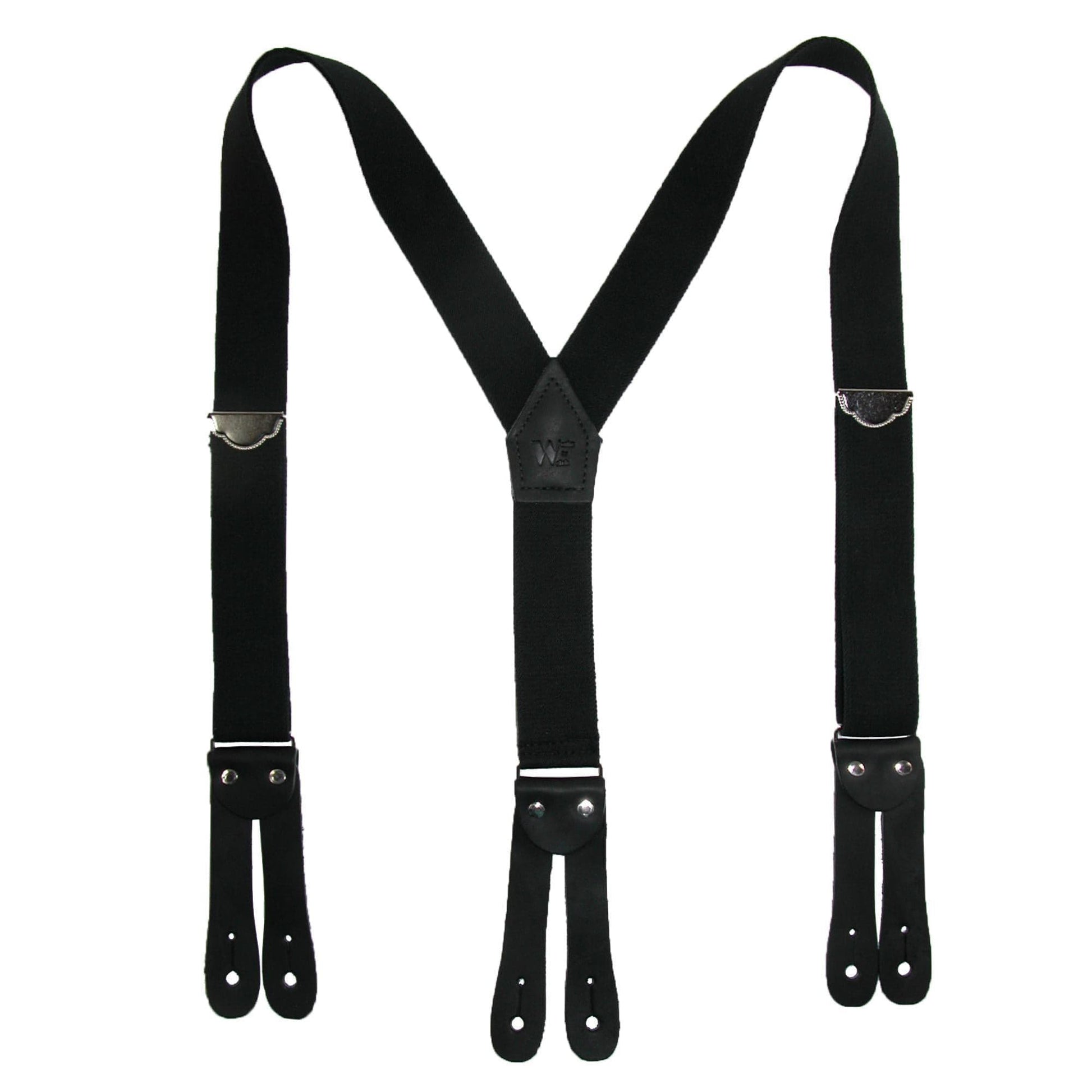 Welch Men's Elastic Button-End Y-Back 1 1/2 Inch Double Face Suspenders