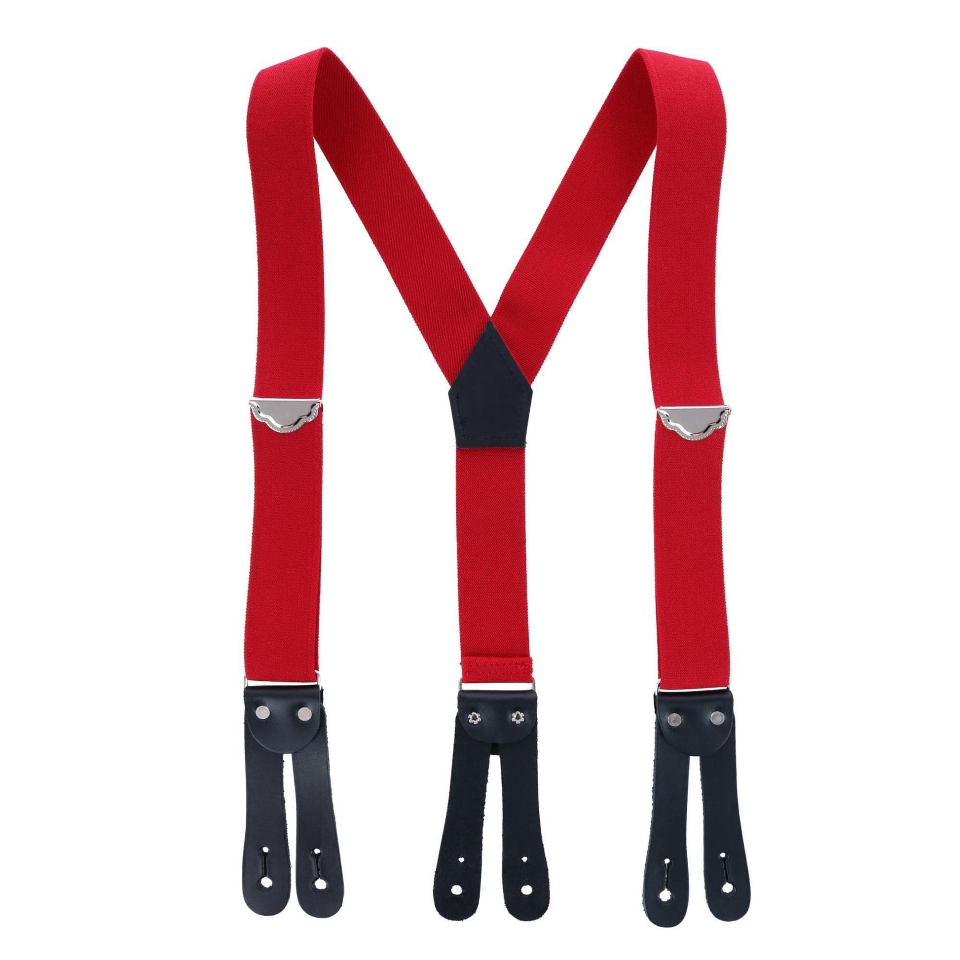 Welch Men's Elastic Button-End Y-Back 1 1/2 Inch Double Face Suspenders - Men's Elastic Button-End Y-Back 1 1/2 Inch Double Face Suspenders