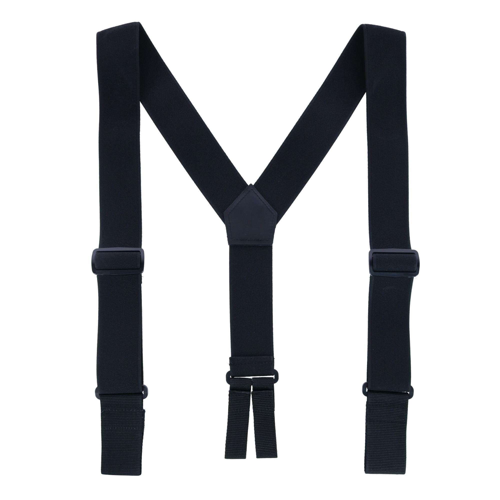 Welch Men's Elastic Y-Back Ergonomic Support Suspenders (Tall Available) - Black