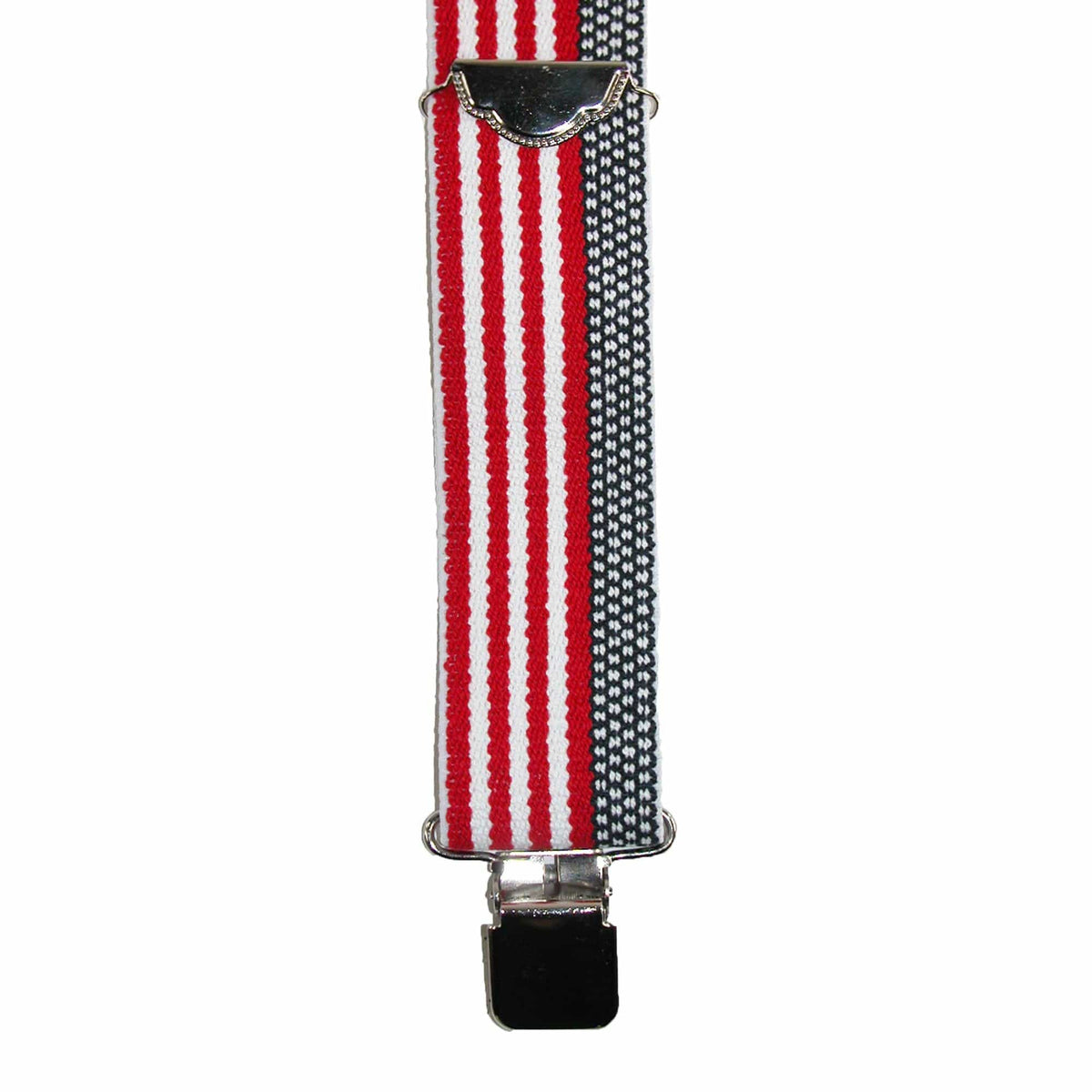 Welch Men's Elastic American Flag Clip End Suspenders (Tall Available) - American Flag