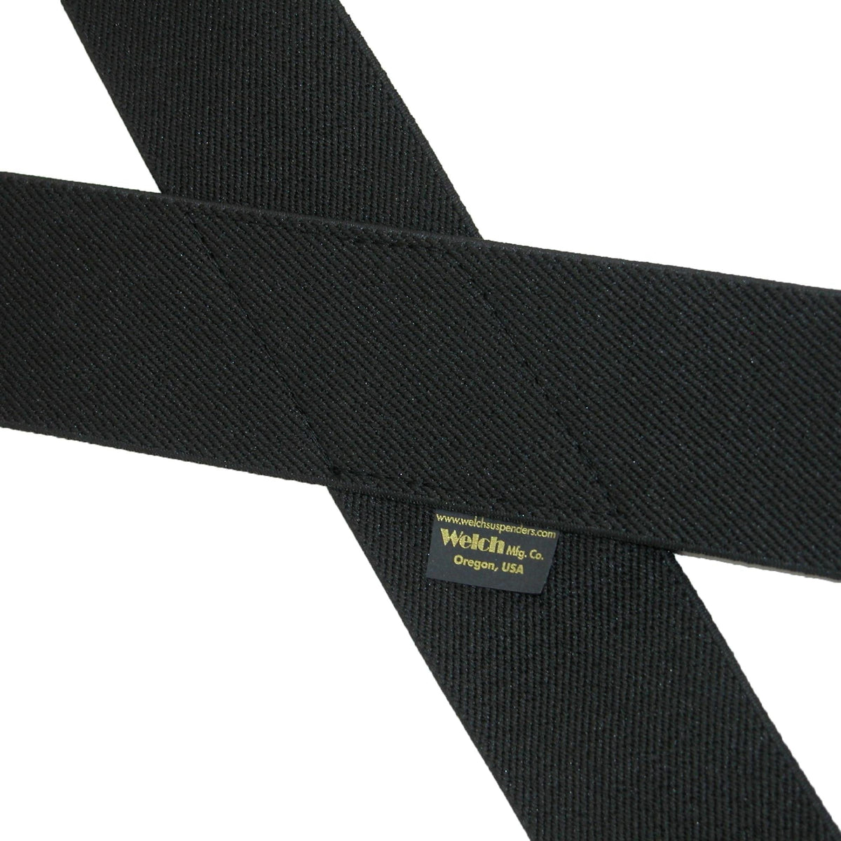 Welch Men's Elastic Cinch Up X-Back Suspenders (Tall Available) - Black