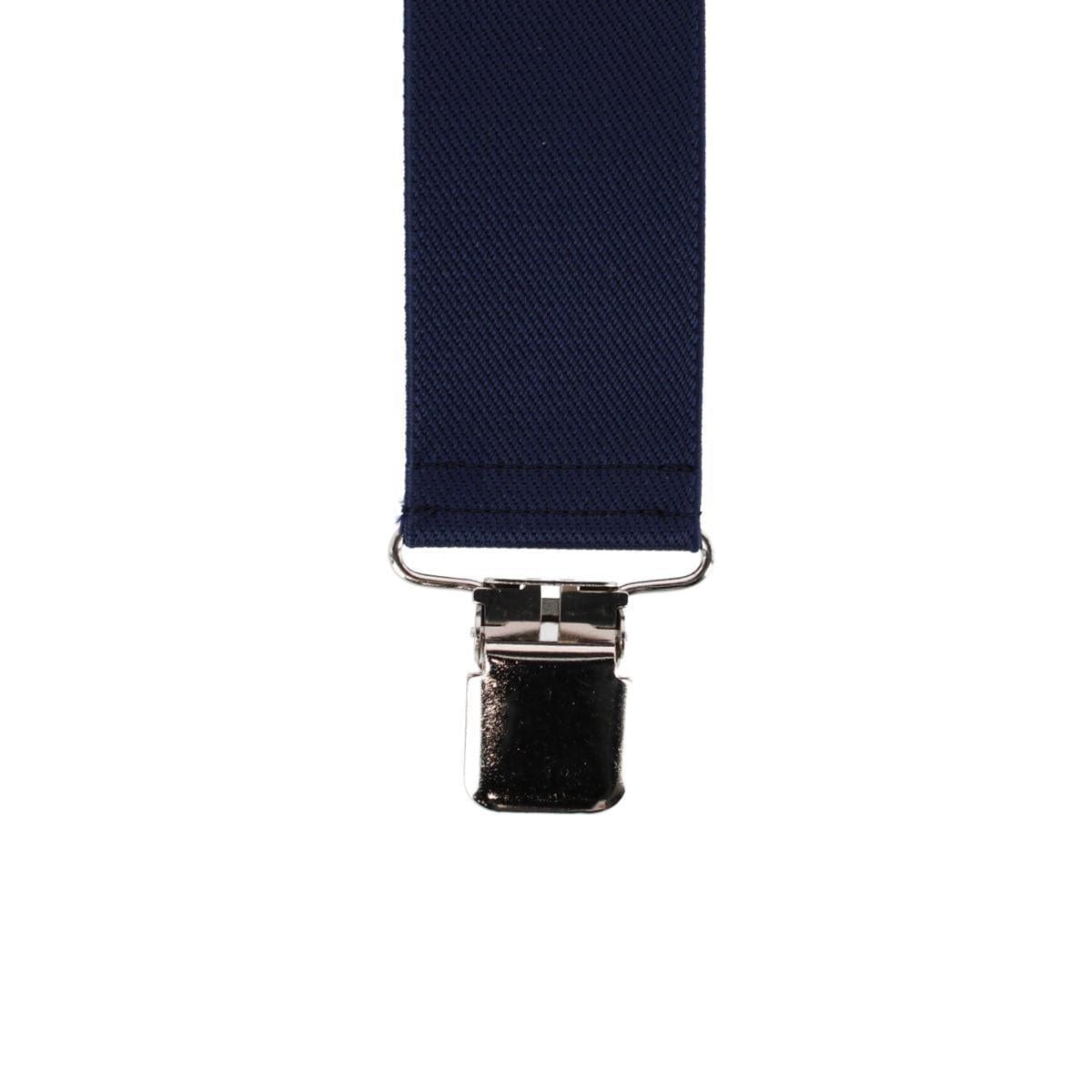 Welch Men's 2 Inch Elastic Y-Back Clip End Suspenders - Navy