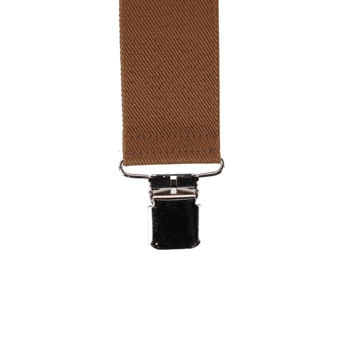 Welch Men's 2 Inch Elastic Y-Back Clip End Suspenders - Tan