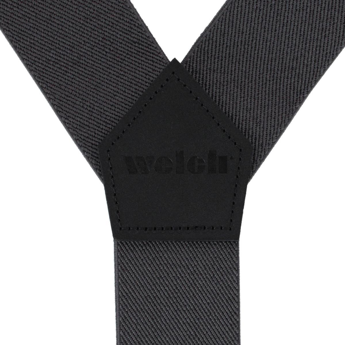 Welch Men's Big & Tall 2 Inch Elastic Y-Back Clip End Suspenders - Grey