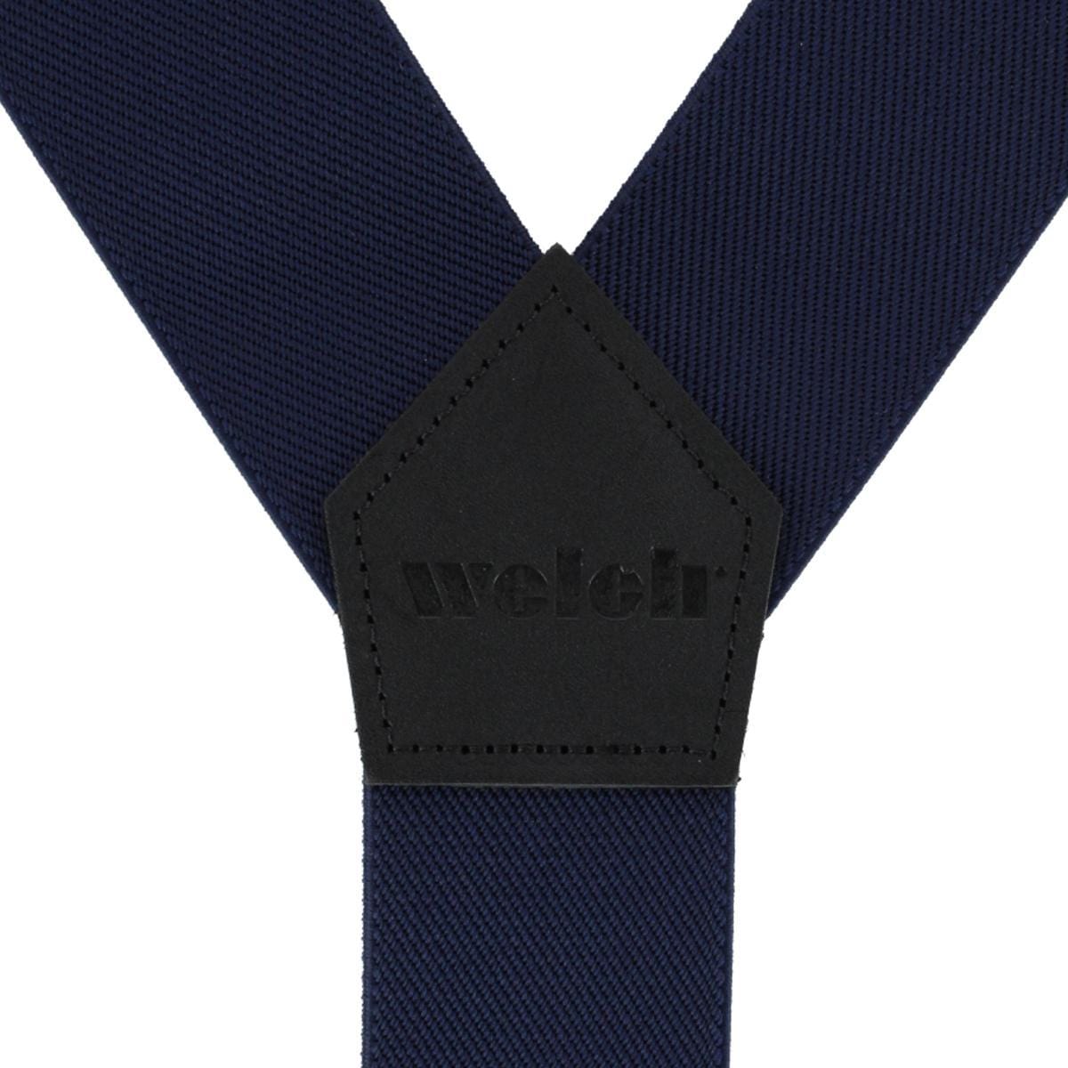 Welch Men's Big & Tall 2 Inch Elastic Y-Back Clip End Suspenders - Navy