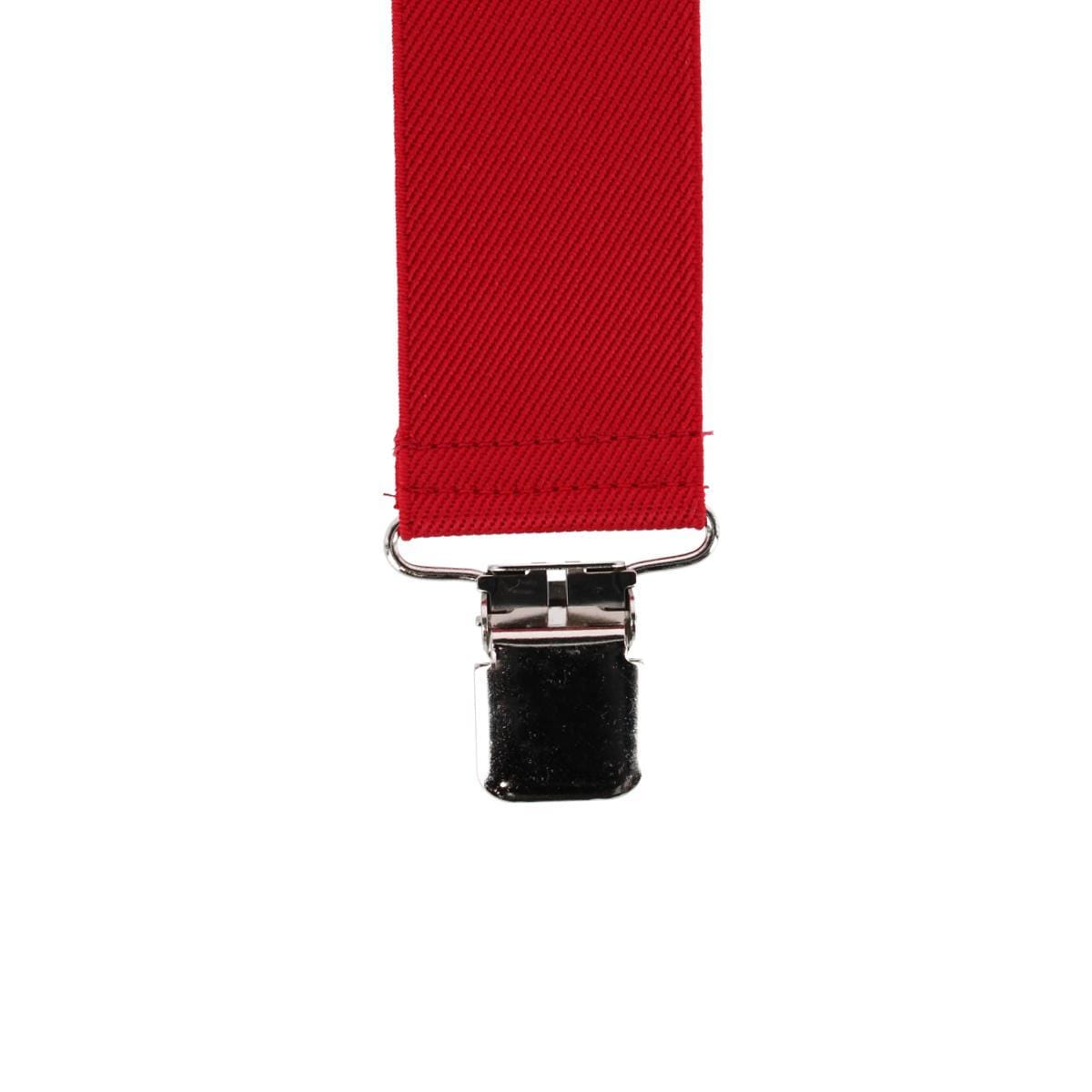 Welch Men's Big & Tall 2 Inch Elastic Y-Back Clip End Suspenders - Red